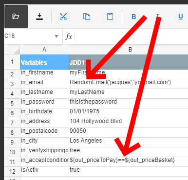 Exemple de jeux de données dans l'application CLoudNetCare